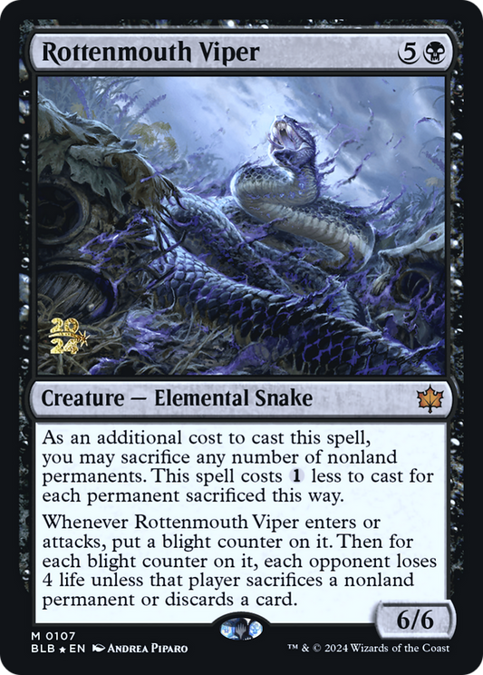 Rottenmouth Viper (PRE-107S) - Bloomburrow Promos Foil