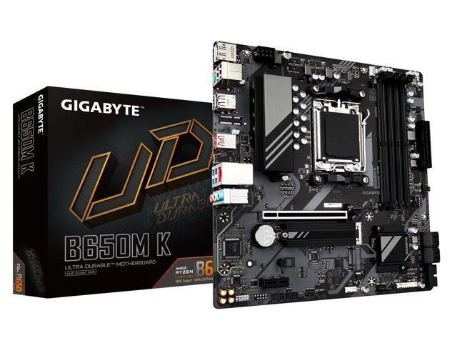 Gigabyte B650M K B650 AMD AM5 Max128GB DDR5 PCIE Micro ATX Retail