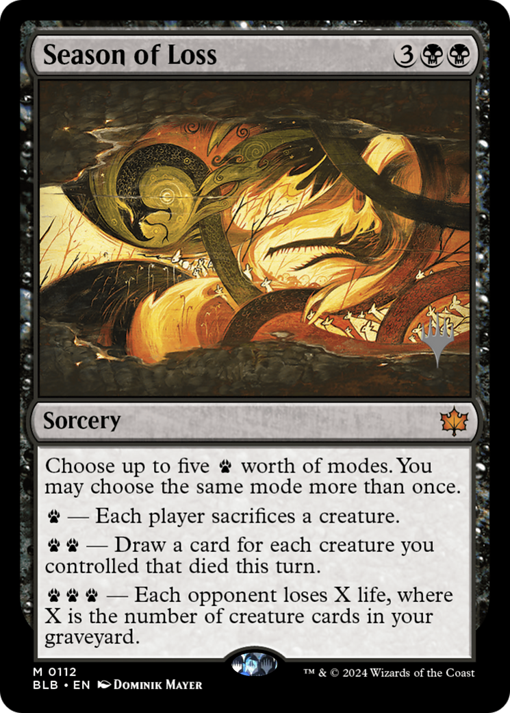 Season of Loss (PPBLB-112P) - Bloomburrow Promos Foil