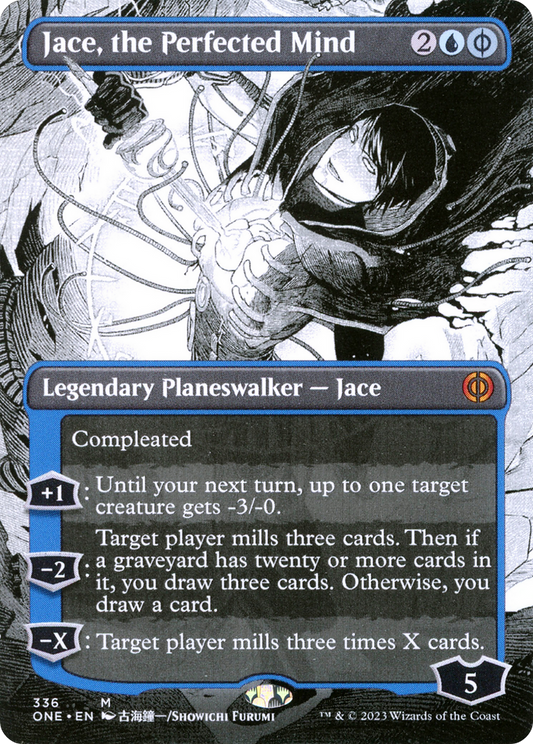 Jace, the Perfected Mind (ONE-336) - Phyrexia: All Will Be One: (Showcase) (Borderless)