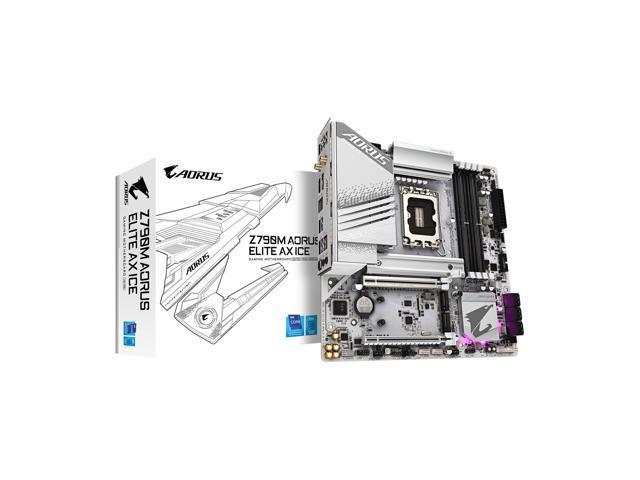 Gigabyte Z790M AORUS ELITE AX ICE Z790 LGA1700 Max192GB DDR5 Micro ATX