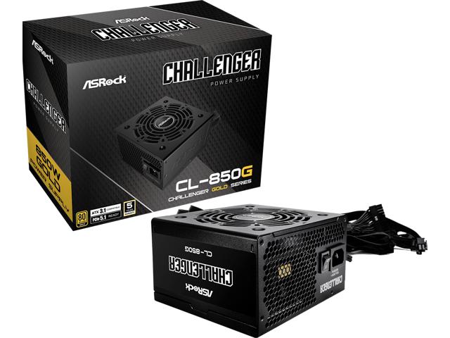 ASRock CL-850G 850W ATX 12V 80+GOLD 120mm Golf-Blade Sleeve Fan