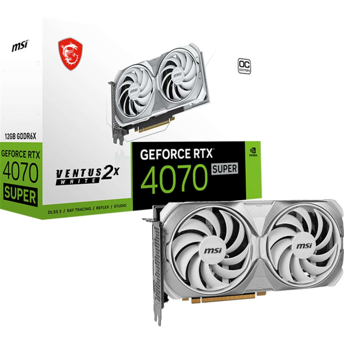 MSI RTX 4070 SUPER 12G VENTUS 2X WHITE OC 12G G6RX