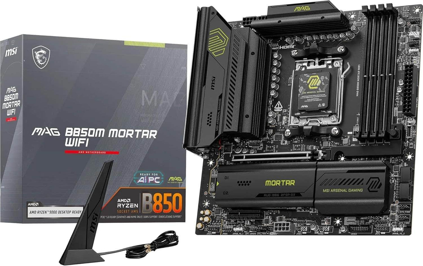 MSI MAG B850M MORTAR WIFI AMD B850 AM5 Max.256GB DDR5 mATX