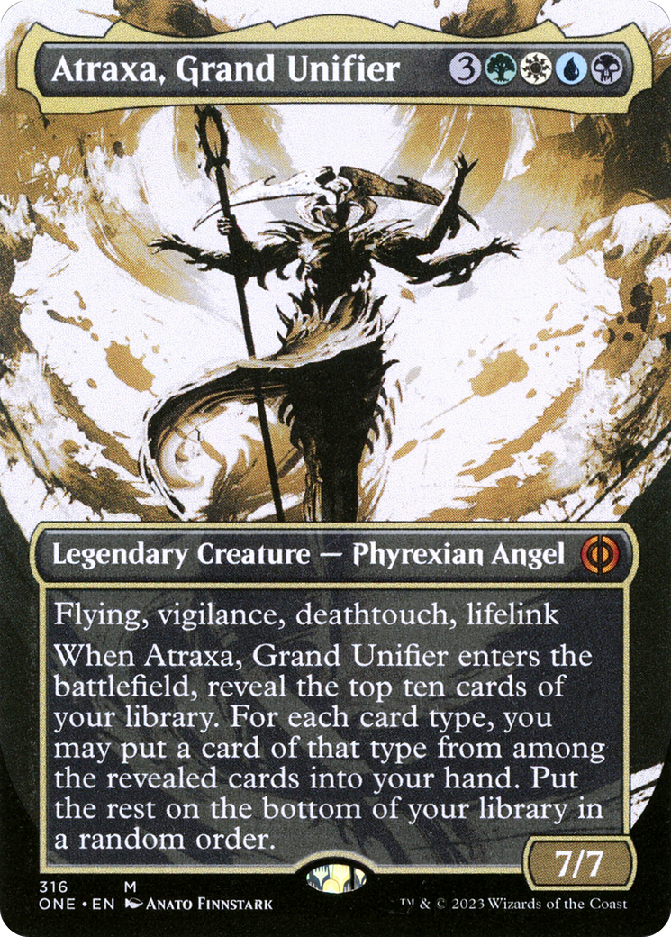 Atraxa, Grand Unifier (ONE-316) - Phyrexia: All Will Be One: (Showcase) (Borderless)