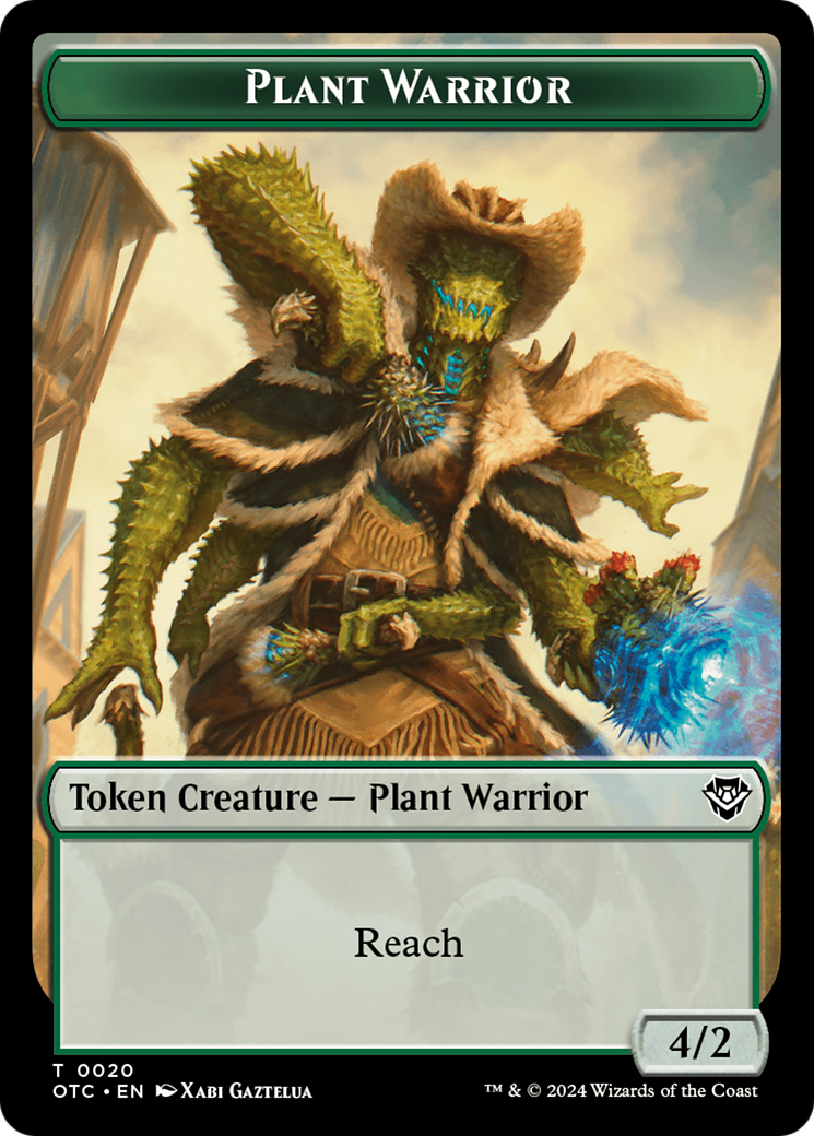 Plant Warrior (TOTC-020) - Outlaws of Thunder Junction Commander Tokens Foil