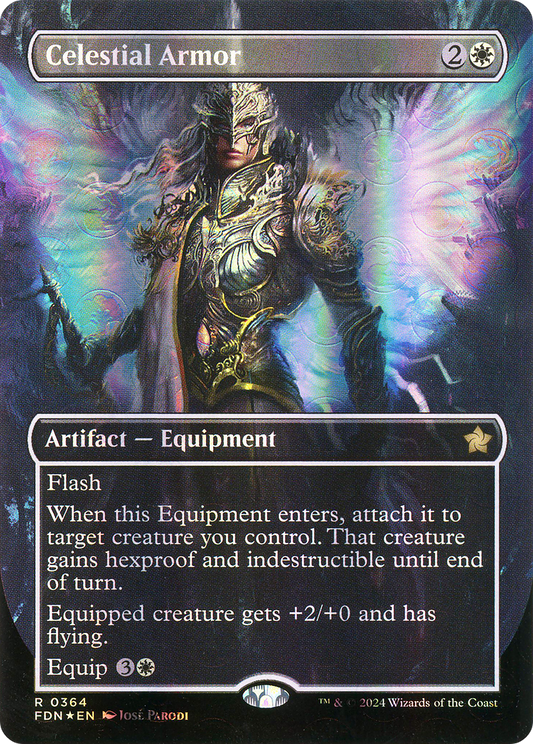 Celestial Armor (FDN-364) - Foundations (Borderless) Foil