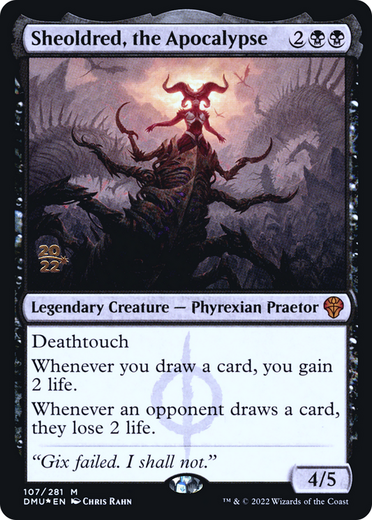 Sheoldred, the Apocalypse (PRE-107S) - Dominaria United Promos Foil