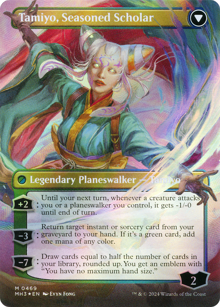 Tamiyo, Inquisitive Student // Tamiyo, Seasoned Scholar (MH3-469) - Modern Horizons 3 (Borderless) Foil