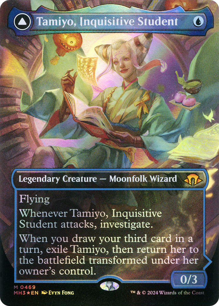 Tamiyo, Inquisitive Student // Tamiyo, Seasoned Scholar (MH3-469) - Modern Horizons 3 (Borderless) Foil