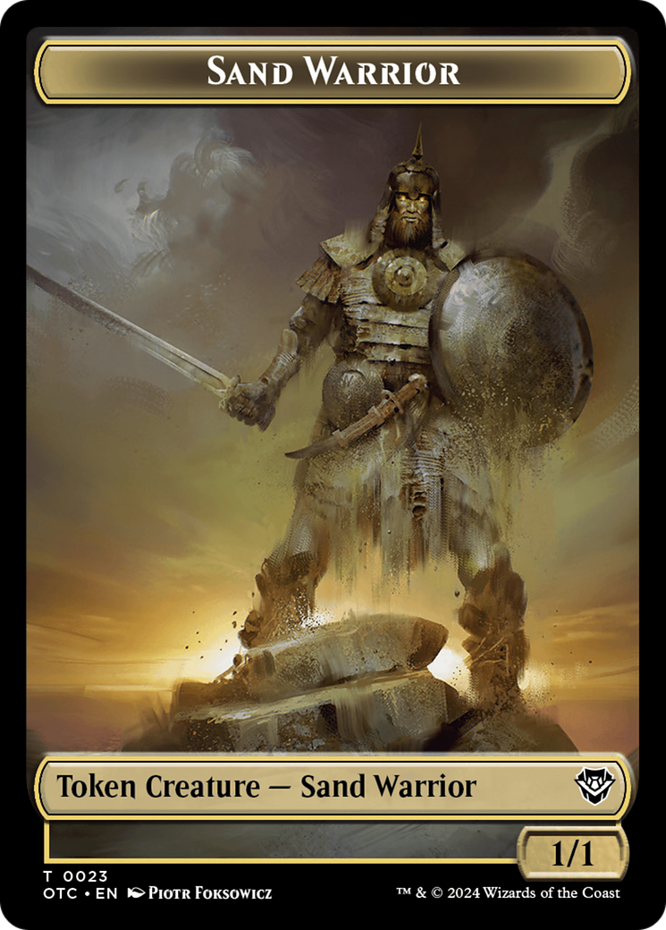 Sand Warrior (TOTC-023) - Outlaws of Thunder Junction Commander Tokens