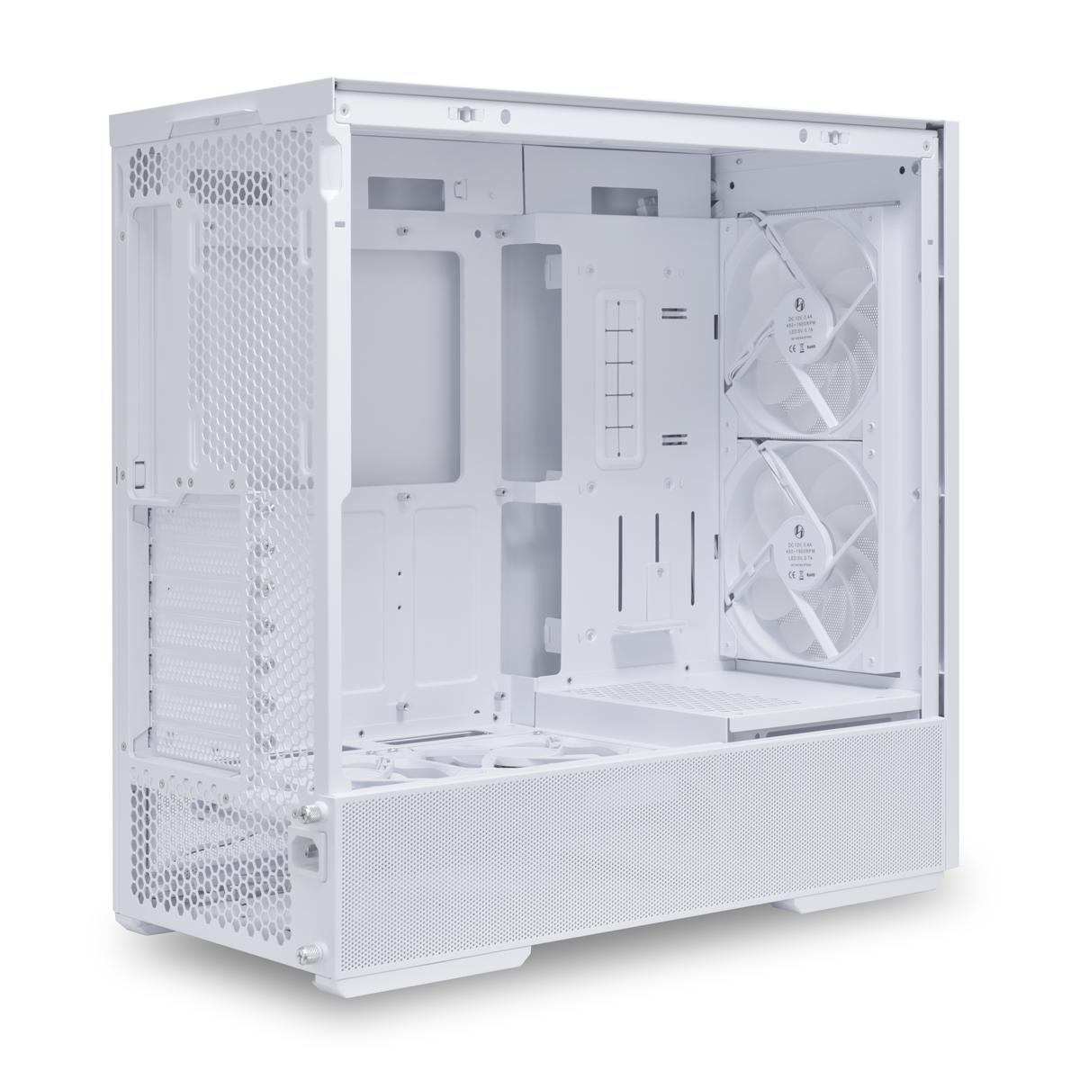 Lian-Li LANCOOL 207 White Mid Tower TG 2x3.5HDD or 2.5SSD White