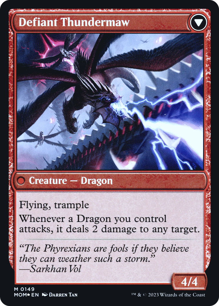 Invasion of Tarkir // Defiant Thundermaw (PRE-149S) - March of the Machine Promos Foil