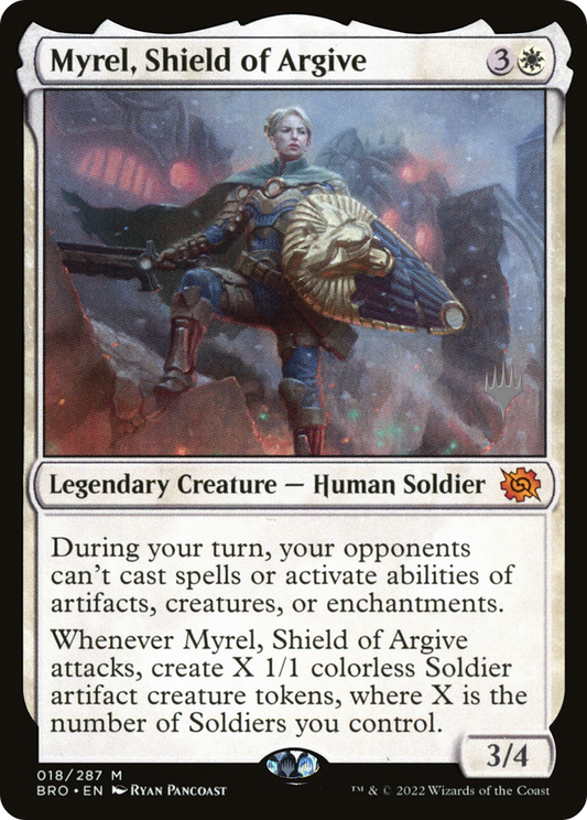 Myrel, Shield of Argive (PPBRO-18P) - The Brothers' War Promos Foil