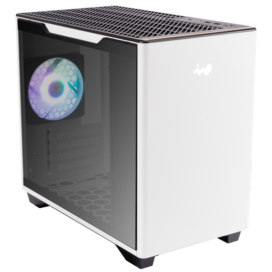 In-Win CS IW-CS-A3WHI-1AM120S A3 Mini tour blanche Micro-ATX TG 4xPCI-E Vente au détail