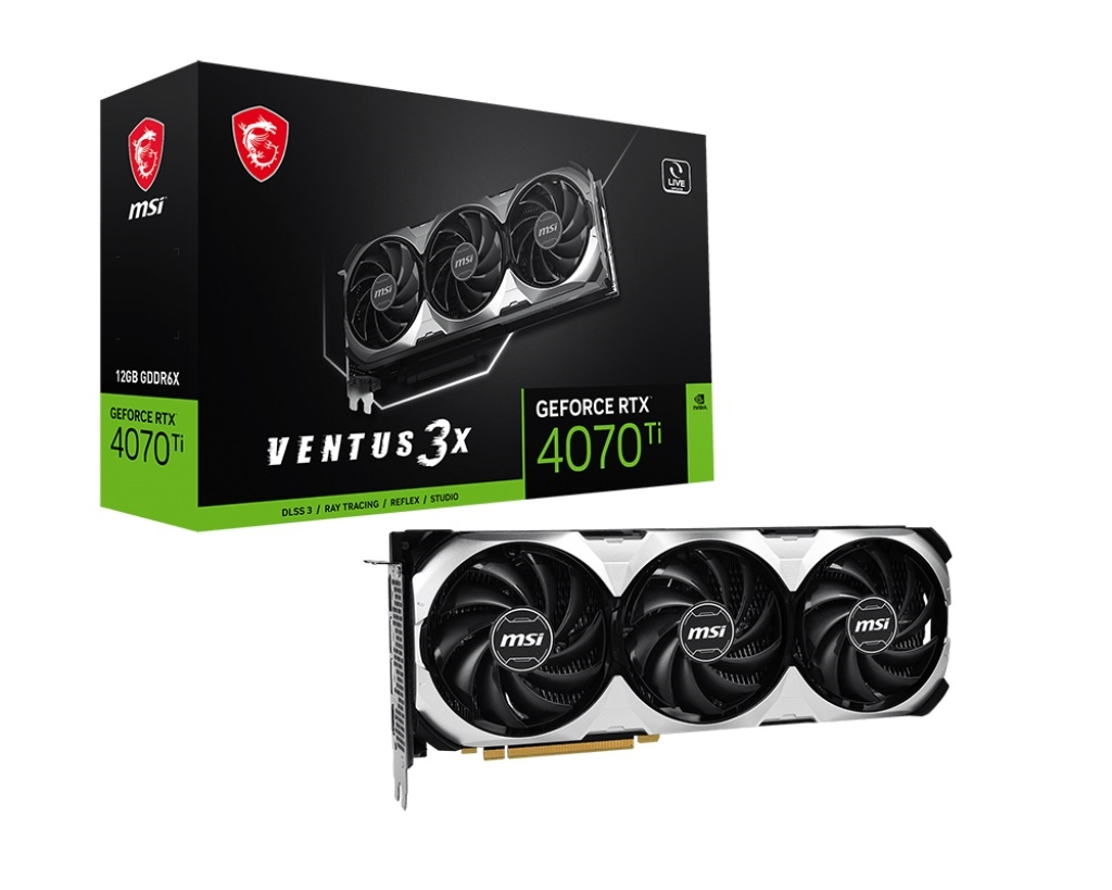 MSI VCX GeForce RTX 4070 Ti VENTUS 3X 12G 192 bits PCI-E au détail