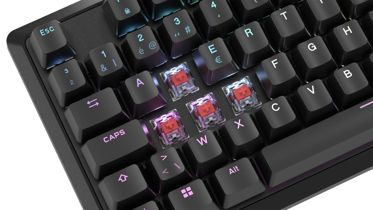 Corsair K70 RGB CORE Mécanique Gaming Linéaire Rouge SWT Noir