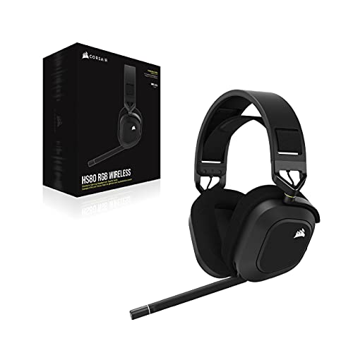 Casque Corsair HS80 RGB WIRELESS Casque de jeu haut de gamme Carbone