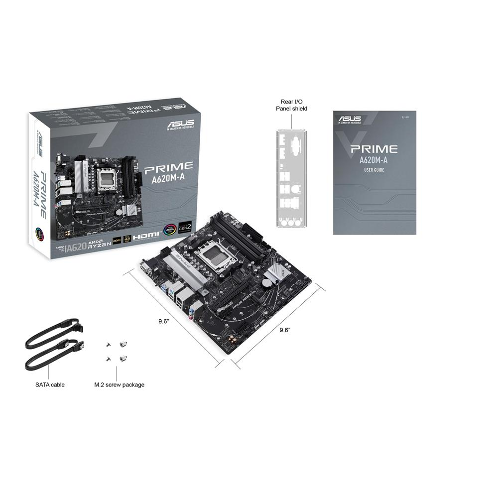 ASUS MB PRIME A620M-A-CSM A620 AMD AM5 Max.128 Go DDR5 micro-ATX