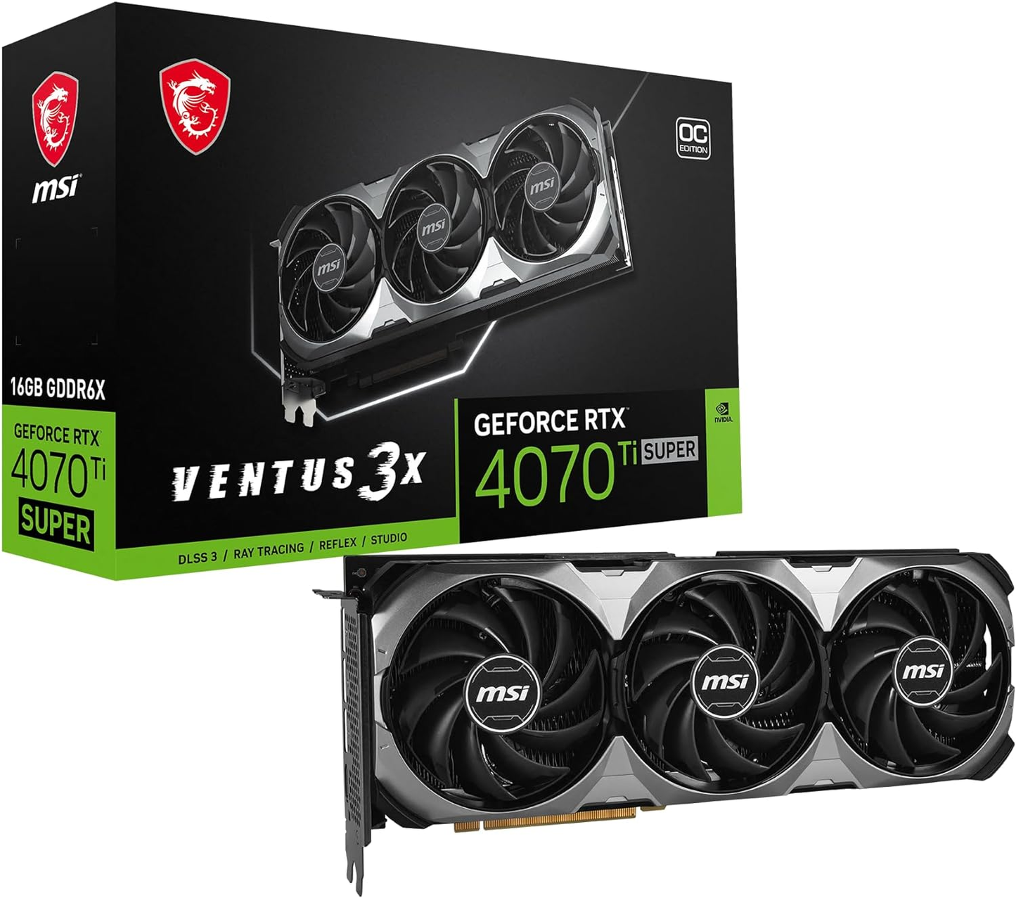 MSI VCX GeForce RTX 4070 Ti Super 16G Ventus 3X OC 16G GDDRX