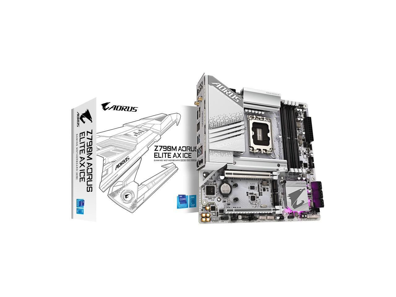 Gigabyte MB Z790 AORUS ELITE AX ICE Z790 LGA1700 Max192GB DDR5 ATX