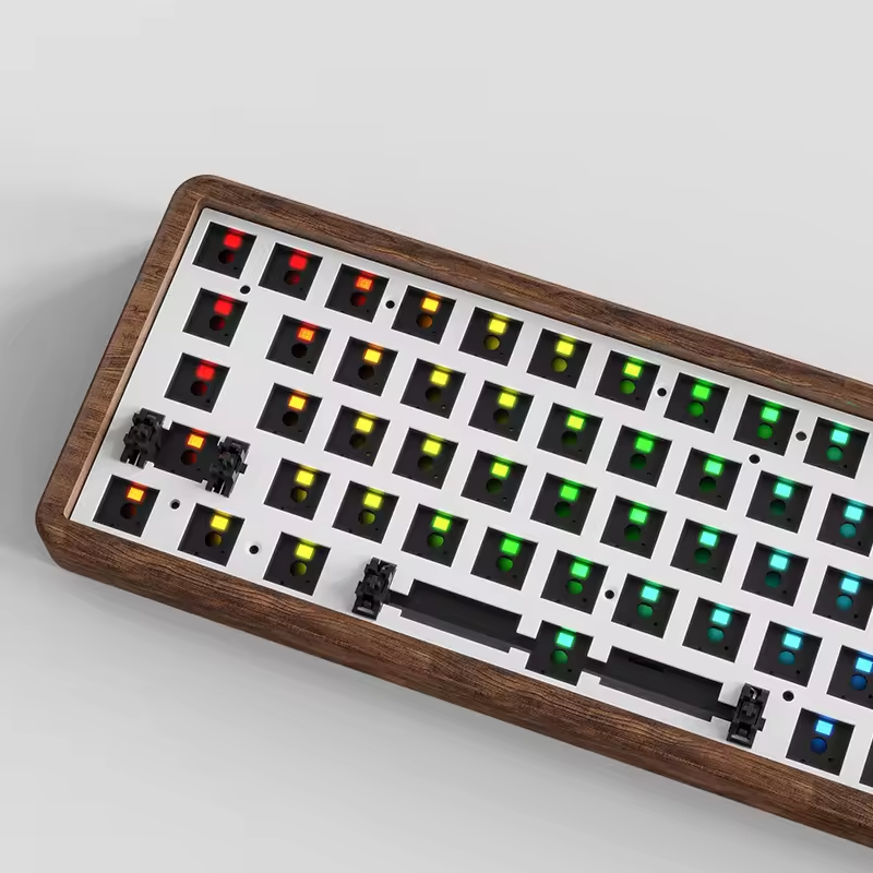 DAGK WoodPro Kit clavier mécanique en bois massif 60 % RVB