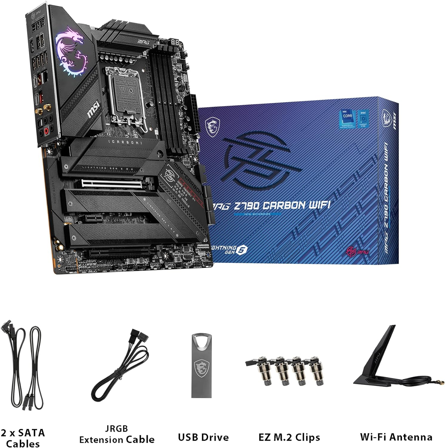 MSI MB MPG Z790 CARBONE WIFI II Z790 LGA1700 Max192GB DDR5 ATX