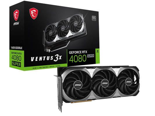 MSI VCX GeForce RTX 4080 SUPER 16G VENTUS 3X OC 16GB GDDR6X 256B PCIE