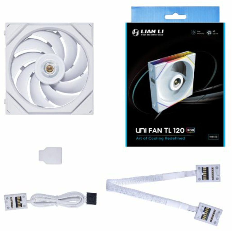 Lian-Li Fan 12TL1W FDB ventilateur Blanc 120X120X28 mm