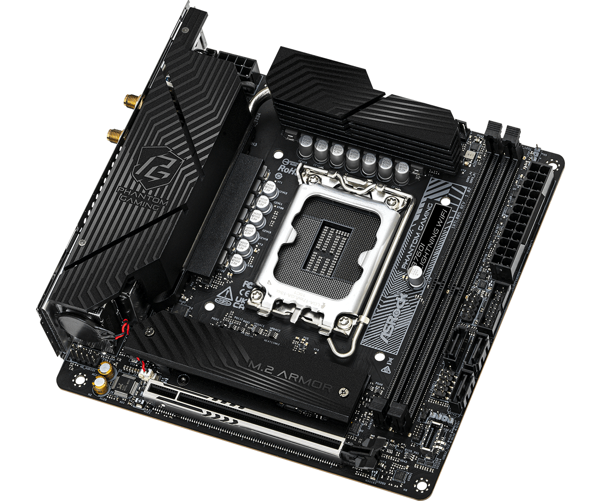 ASRock MB B760I Lightning WiFi B760 LGA1700 Max96GB DDR5 Mini-ITX