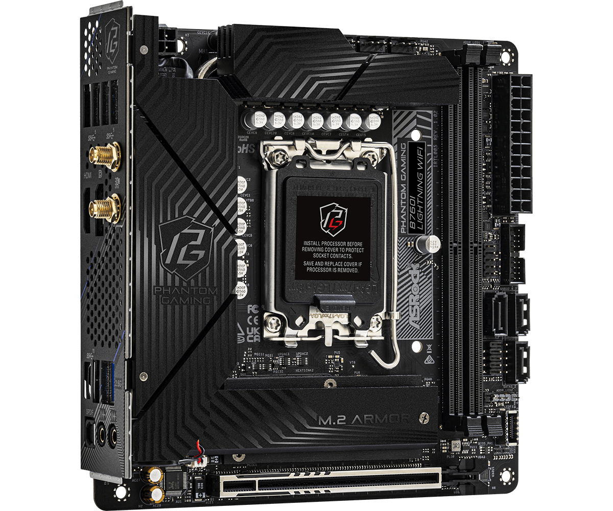 ASRock MB B760I Lightning WiFi B760 LGA1700 Max96 Go DDR5 Mini-ITX