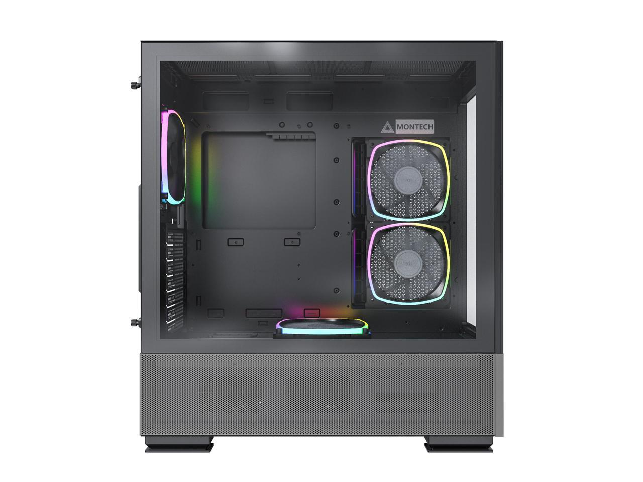 Montech Case SKY TWO BK MID Tower 3x2.5SSD 2x3.5HDD 4x120mm Fans ATX Black