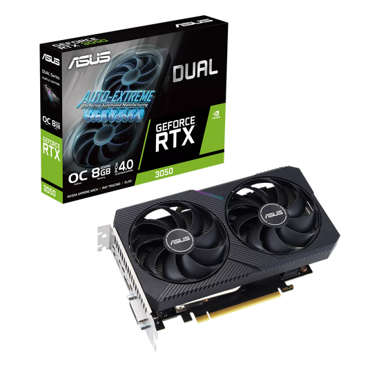 ASUS VCX DUAL-RTX3050-O8G-V2 Dual GeForce RTX 3050 V2 OC Edition 8GB GDDR6