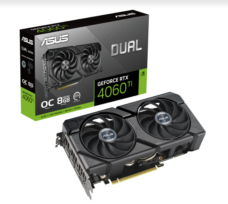 ASUS Dual NVIDIA GeForce RTX 4060 Ti EVO OC 8GB GDDR6