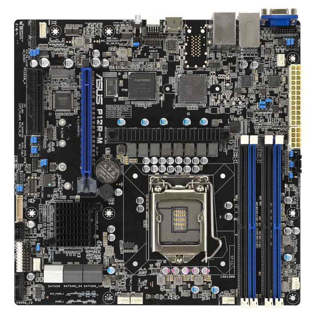 ASUS MB P12R-M C252 S1200 Max128GB DDR4 PCI-E U-ATX