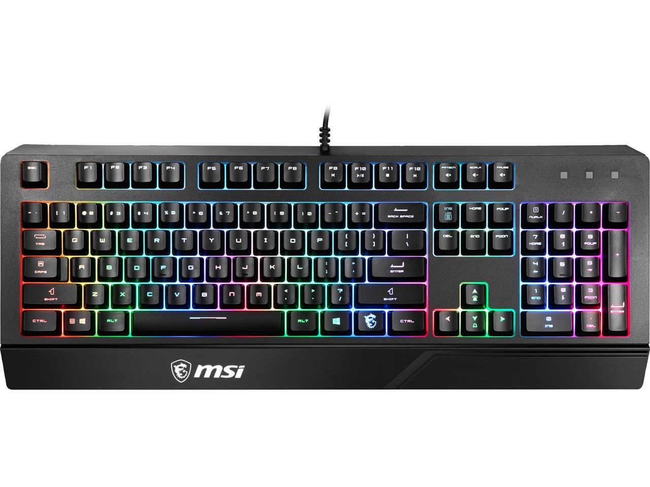 MSI VIGOR GK20 GAMING KEYBOARD Wired USB2.0 12 Keys Anti-Ghosting