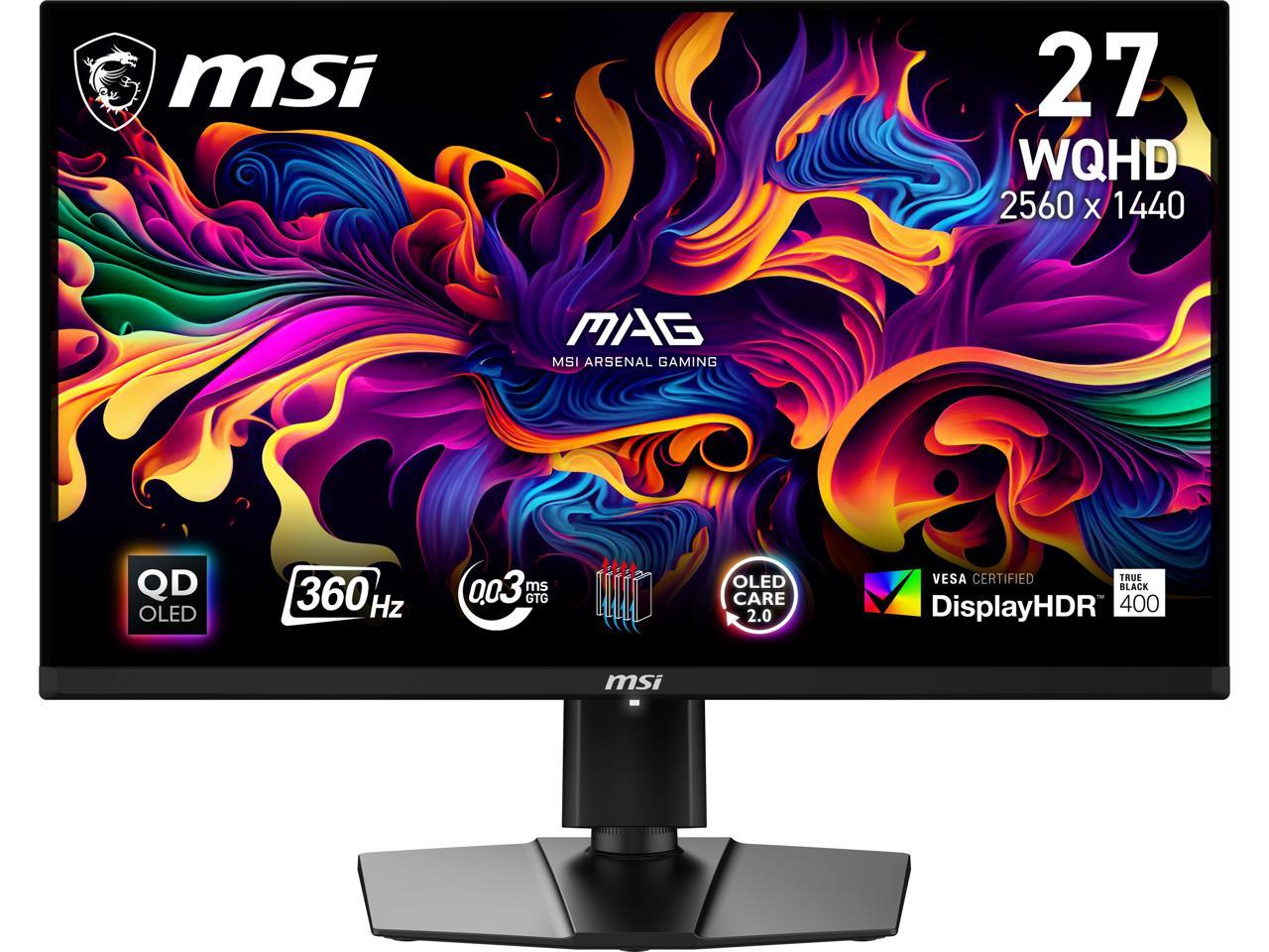 MSI MAG271QPXQD-OLED 27 OLED True Black avec High HDR Ultra Wide 16:9