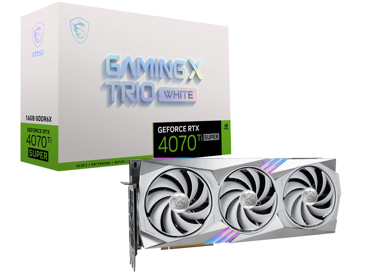 MSI VCX GeForce RTX 4070 Ti SUPER 16G GAMING X TRIO WHITE 16G GDDRX