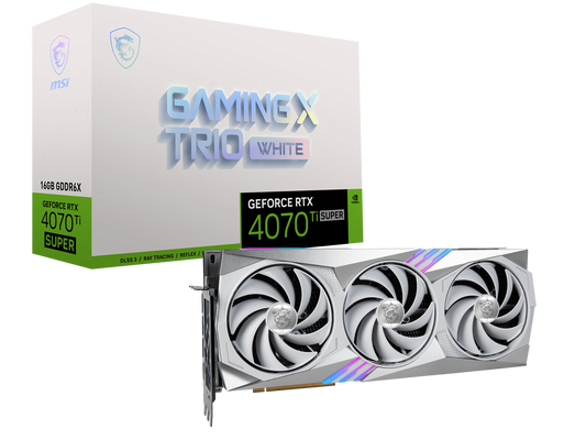 MSI VCX GeForce RTX 4070 Ti SUPER 16G GAMING X TRIO WHITE 16G GDDRX