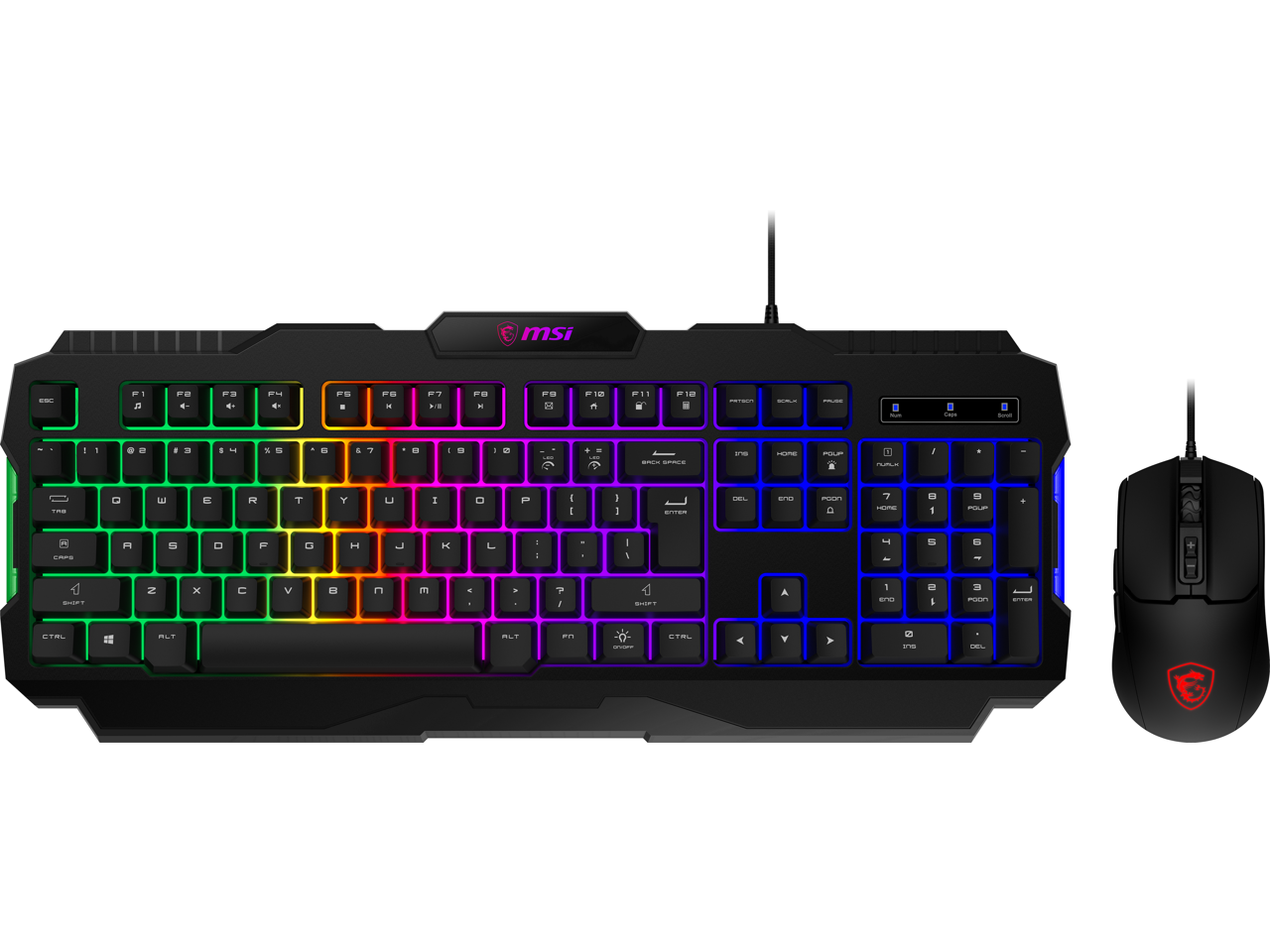 MSI FORGE GK100 COMBO US RGB KEYBOARD Optical MOUSE USB2.0