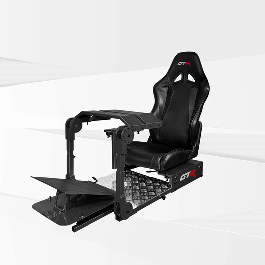 GTR Simulator FT GTAP-BLK-S105LBK GTA Pro Model Racing Simulator Cockpit Black