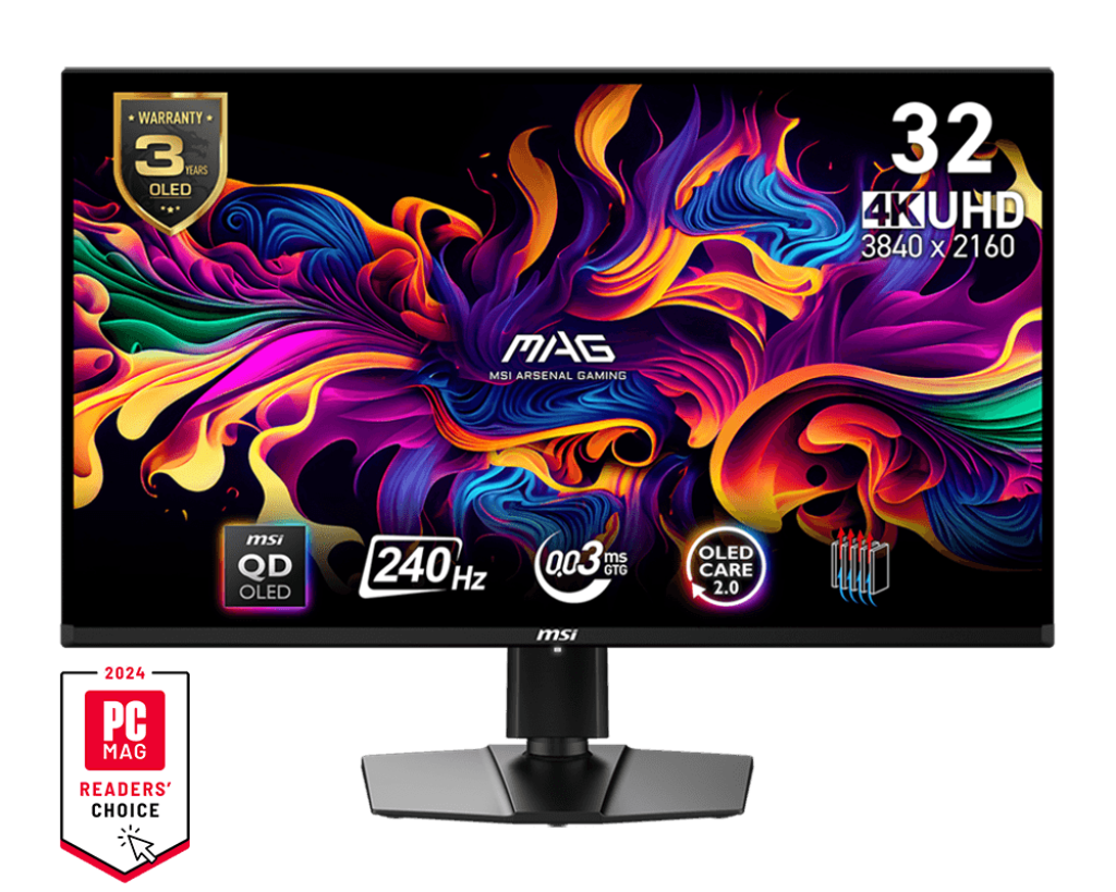 MSI MN MAG321UPXQD-OLED 32 OLED True Black with High HDR Ultra Wide 16:9