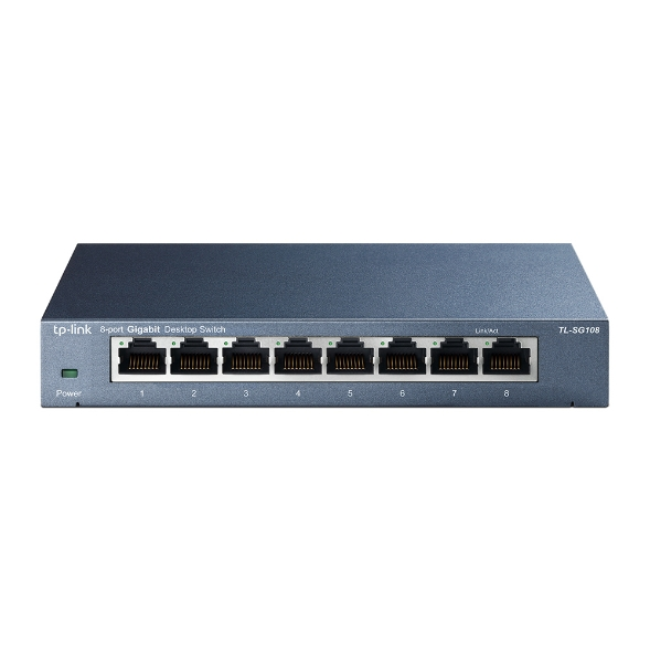 TP-Link Switch TL-SG108 8-Port 10 100 1000Mbps RJ45 Desktop Switch