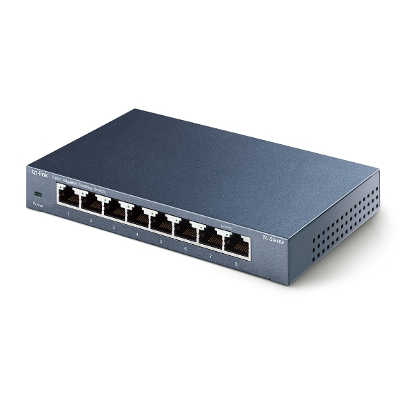 TP-Link Switch TL-SG108 8-Port 10 100 1000Mbps RJ45 Desktop Switch