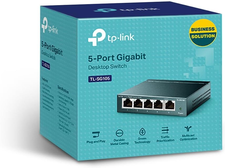 TP-Link Switch TL-SG105 5Port Gigabit 10 100 1000Mbps RJ45 Desktop Switch