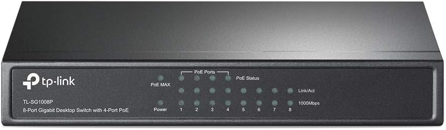 TP-Link Switch TL-SG1008P 8PT Gigabit Desktop Switch w 4PT PoE 10 100 1000Mbps