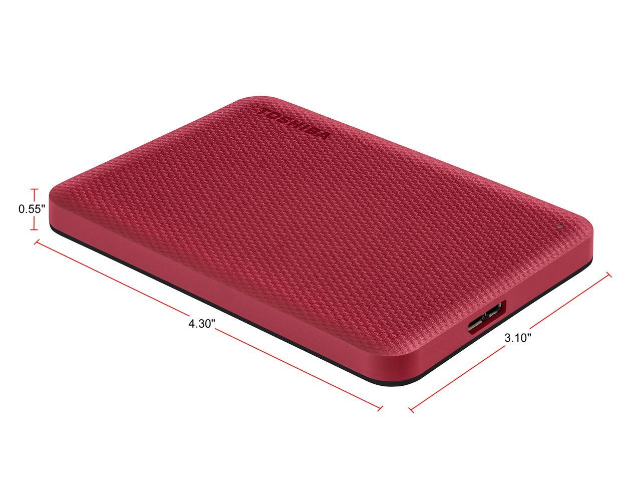 Toshiba 1TB USB 3.0 Canvio Advance Portable HD Red