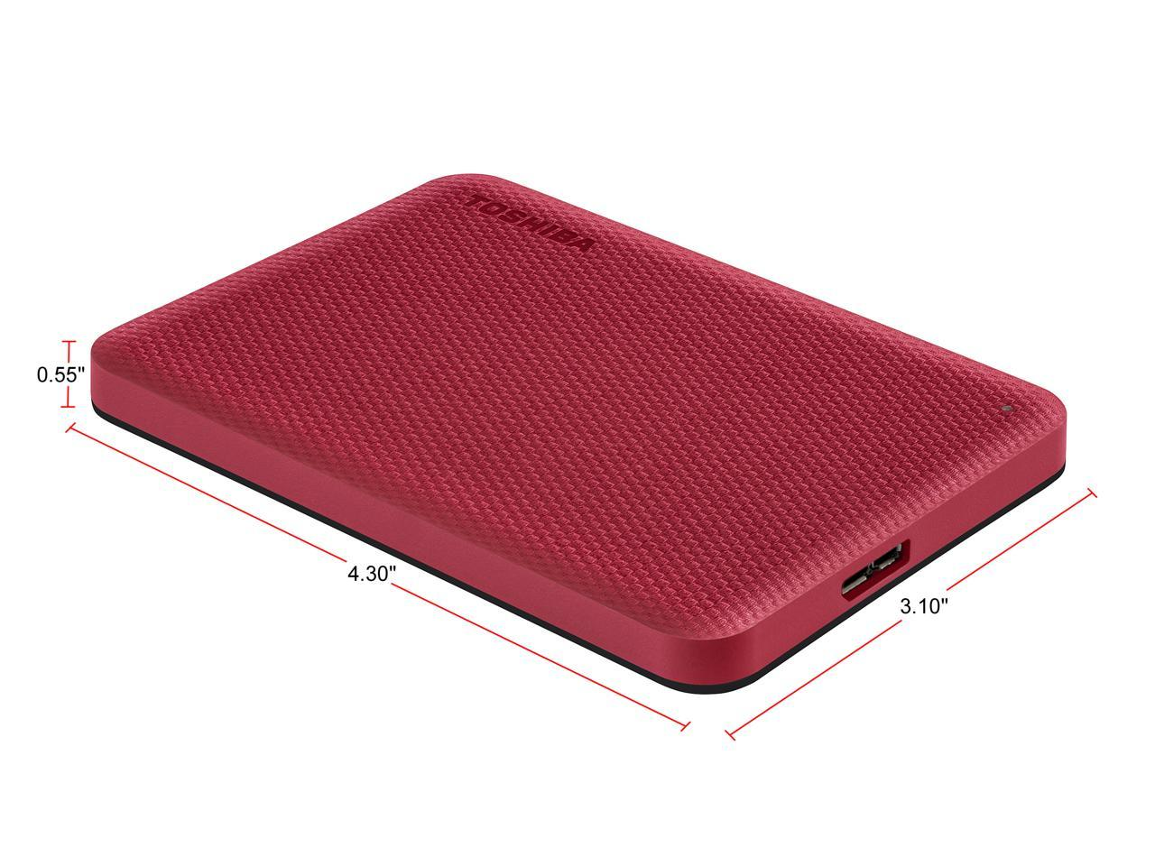 Toshiba 2TB USB 3.0 Canvio Advance Portable HD Red