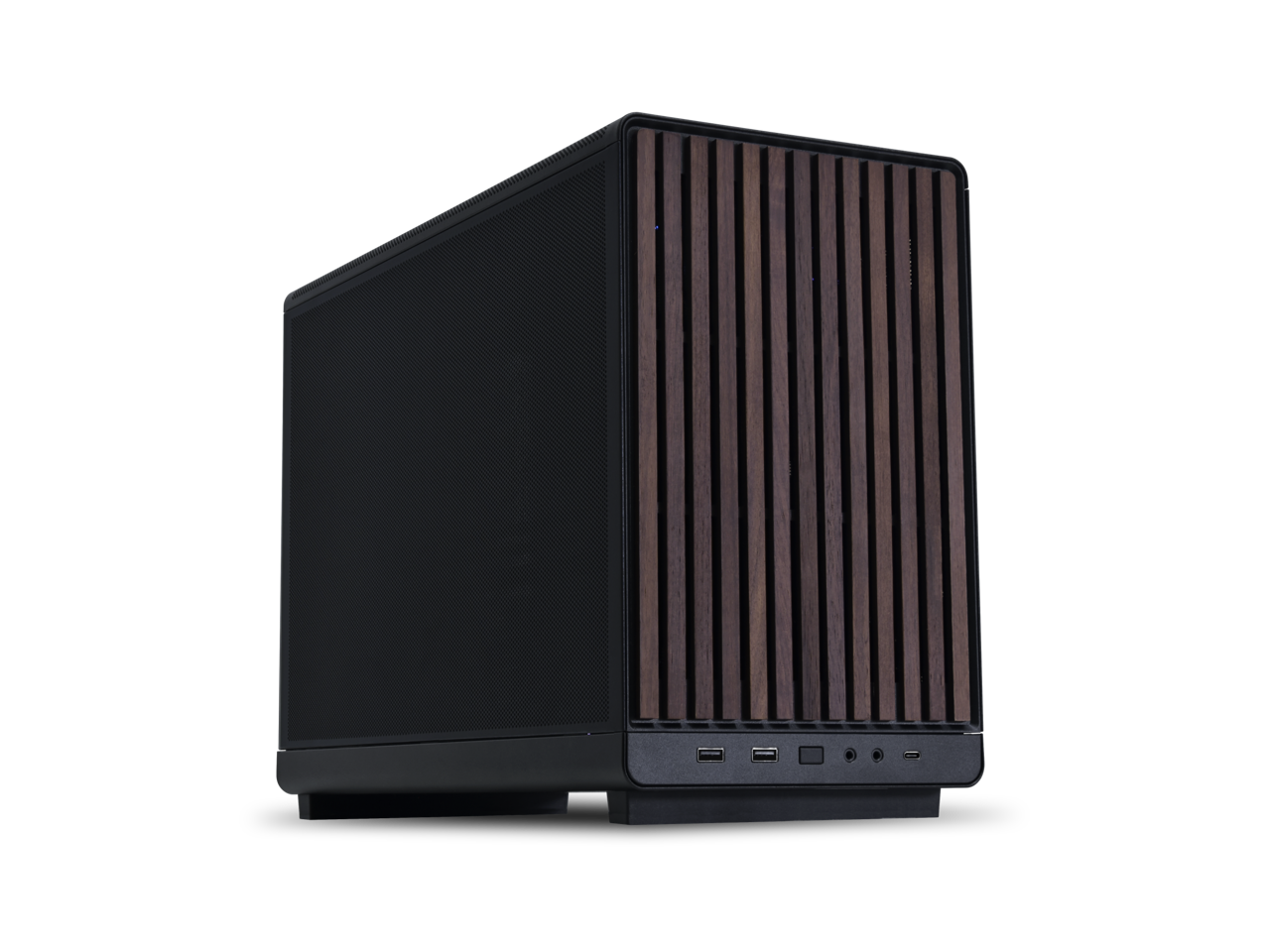 Lian-LI A3-mATX-WD Black wood front panel Mini tower MicroATX Chassis