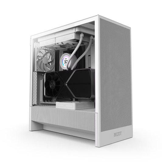 NZXT H5 Flow ATX Mid Tower TG White